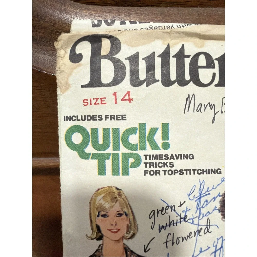 Vintage Butterick Sewing Pattern 5924 Size 14